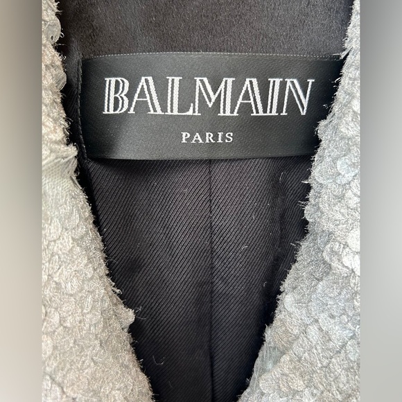 Balmain Oversized Silver Sequined Blazer - Picture 5 of 6